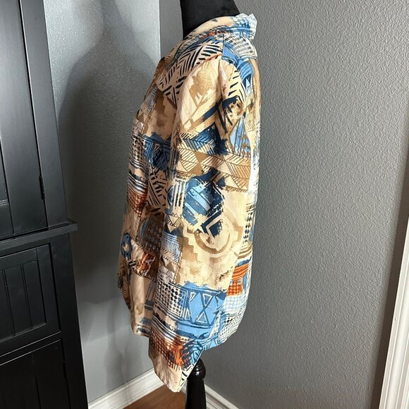 Alfred Dunner Jacket Women’s Size 14 Multicolor Abstract Print Zip Front Lined - Picture 6 of 9